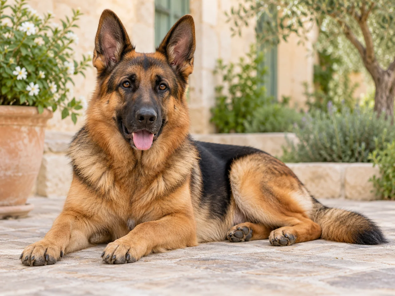 German Shepherd — AI-generated illustrative breed imagery, not puppy inventory