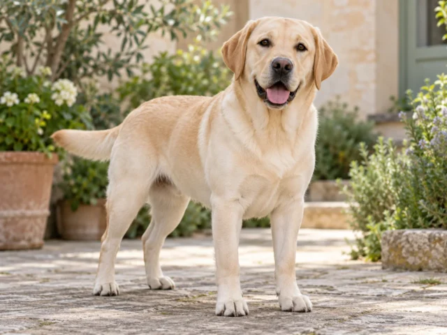 Labrador Retriever — AI-generated illustrative breed imagery, not puppy inventory