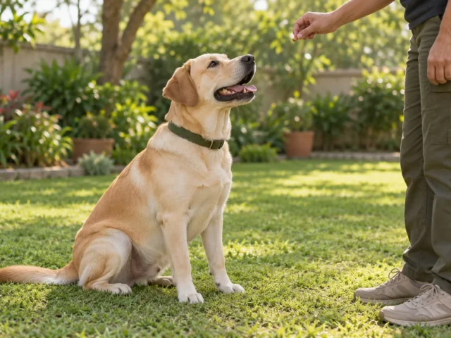 Dog training — AI-generated illustrative scene